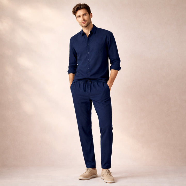 The Hampton  Men’s Summer Lightweight Set – Shirt & Pants