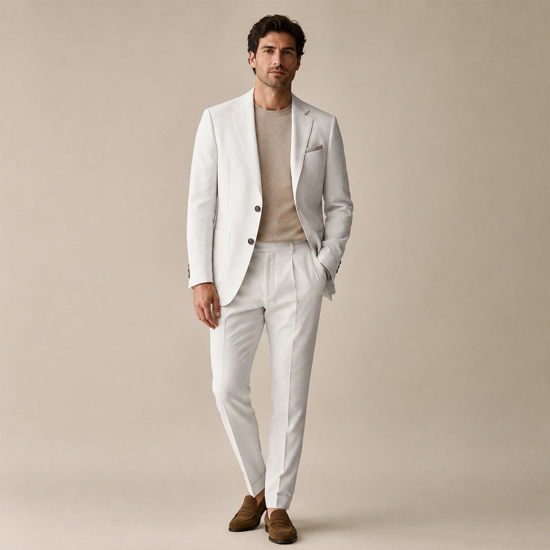 The Sheffield Men’s Slim Fit Set – Two Piece Business Wedding Suit
