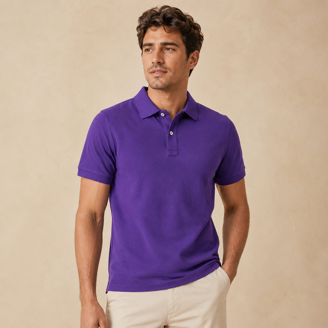 The Vicenza Men’s Classic Solid Casual Fit Polo Shirt
