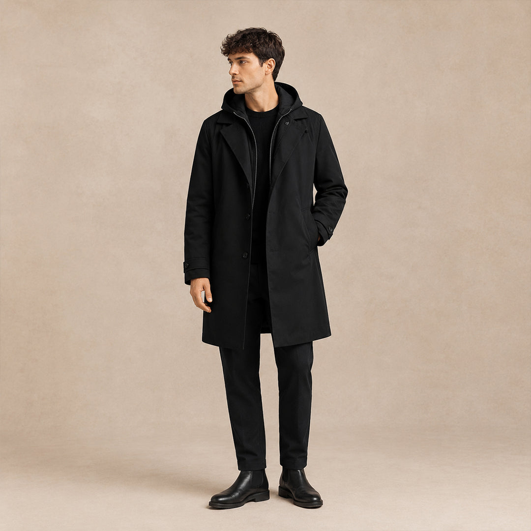 The Oldborough Men's Hooded Parka – Waterproof Warm Long Rain Coat