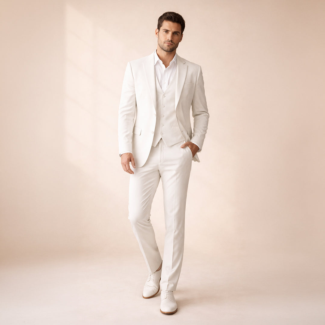 The Silverwood Men’s 3 Piece Slim Fit Suit – Elegant Blazer, Waistcoat & Pants Set