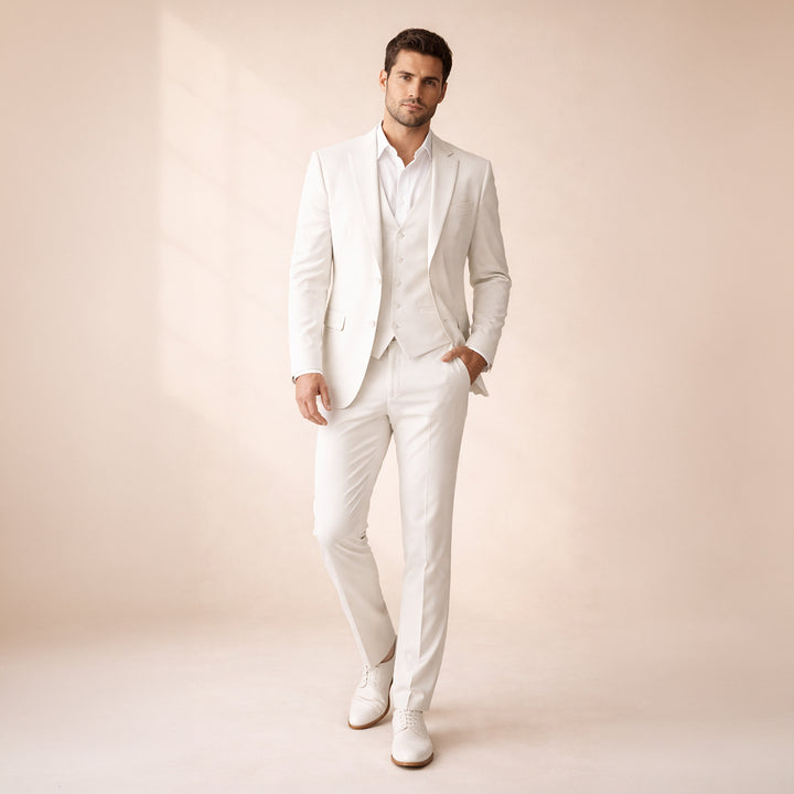 The Silverwood Men’s 3 Piece Slim Fit Suit – Elegant Blazer, Waistcoat & Pants Set
