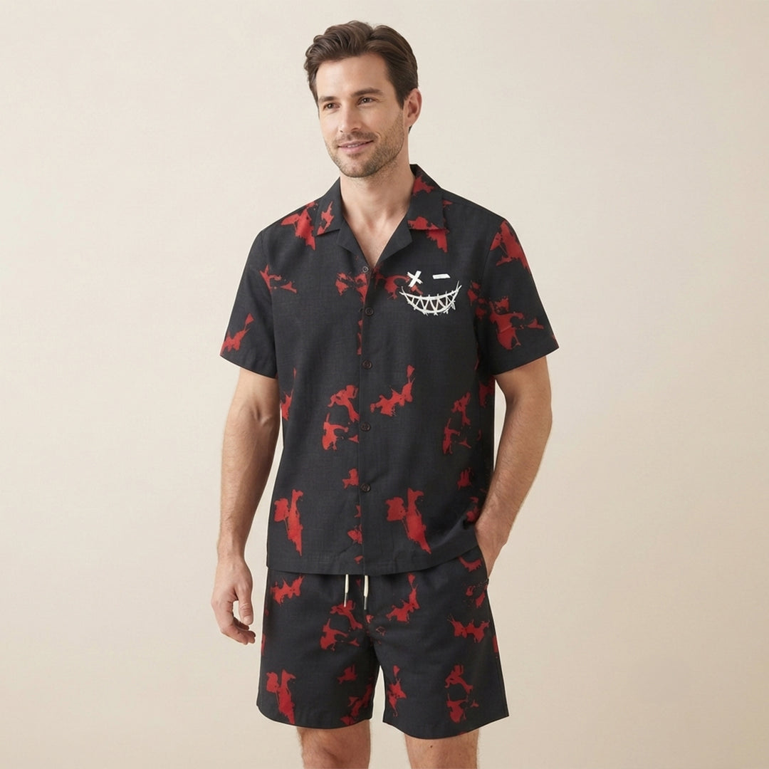 The Glenwood Ridge Men’s Casual Print Set – Shirt & Short