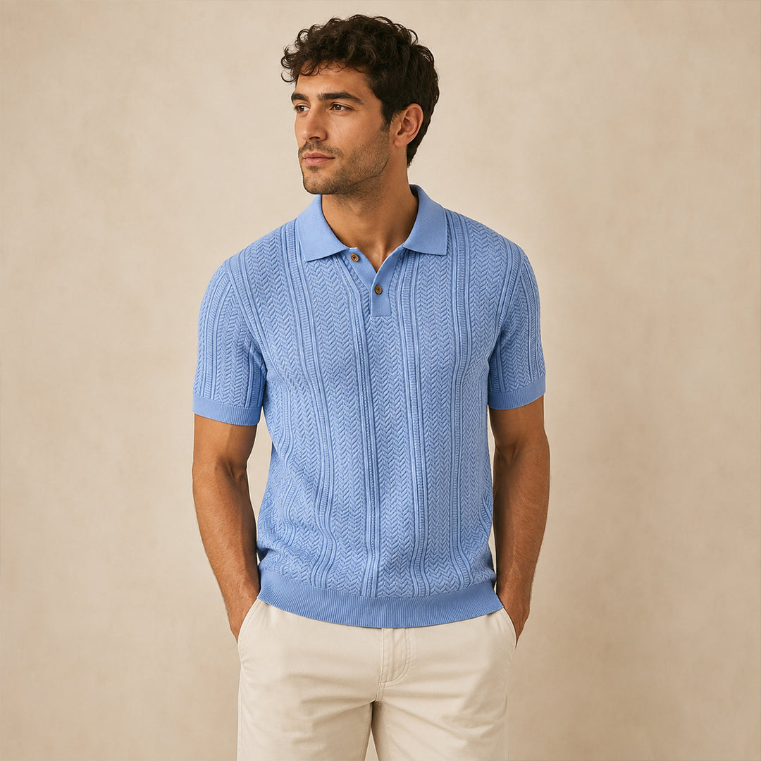 The Monopoli Men’s Breathable Business Knit Polo Shirt