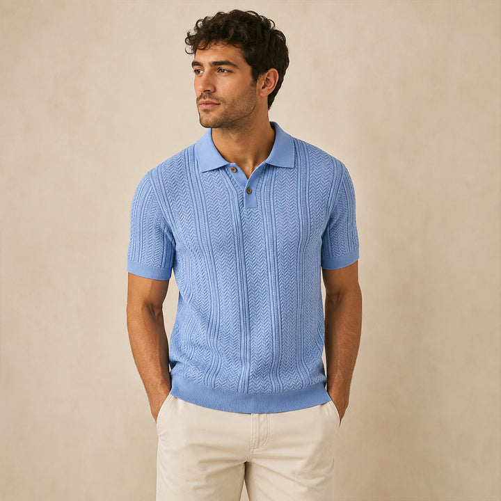 The Monopoli Men’s Breathable Business Knit Polo Shirt