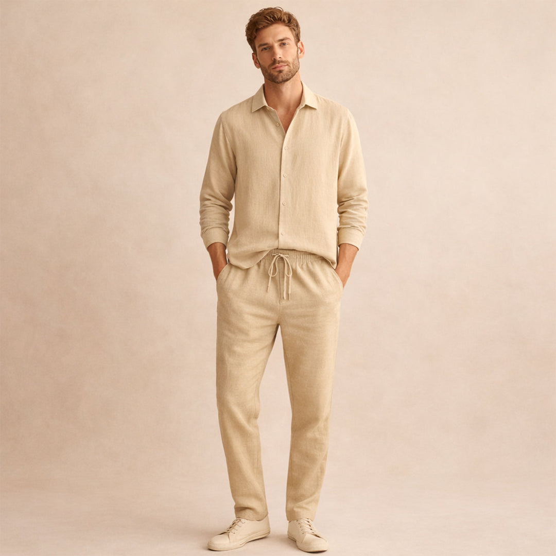 The Glenwood Hill Men’s Linen Summer Set – Shirt and Pants
