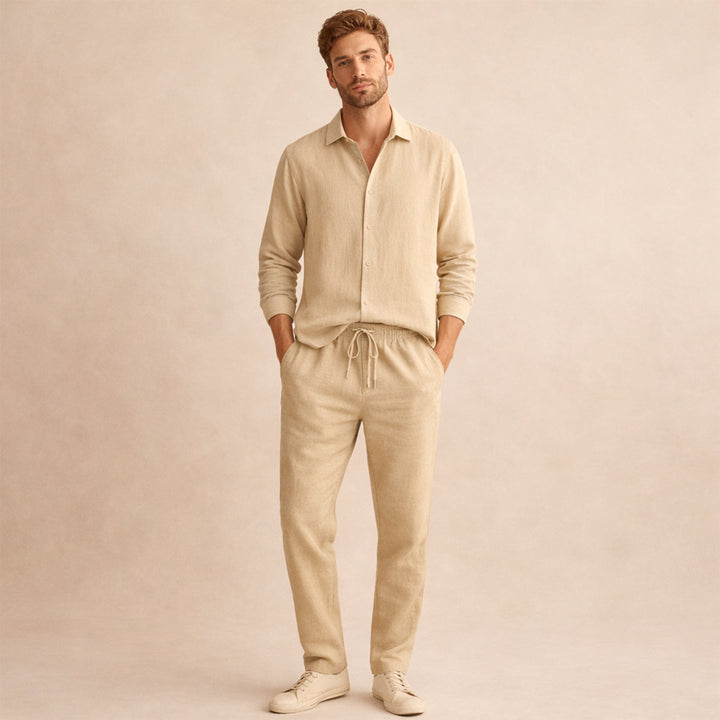 The Glenwood Hill Men’s Linen Summer Set – Shirt and Pants