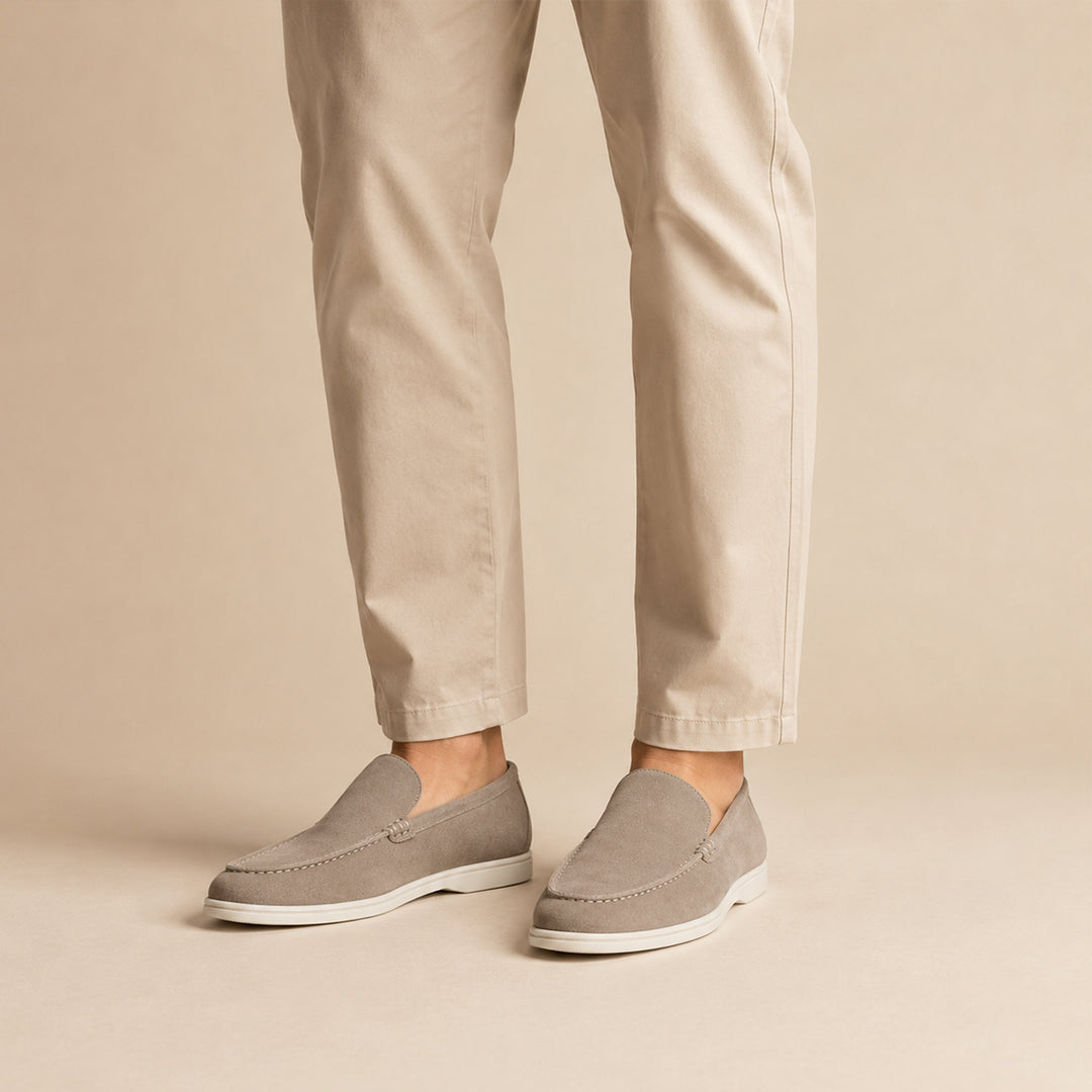 The Hepburn Men’s Casual Suede Loafers with Rubber Sole
