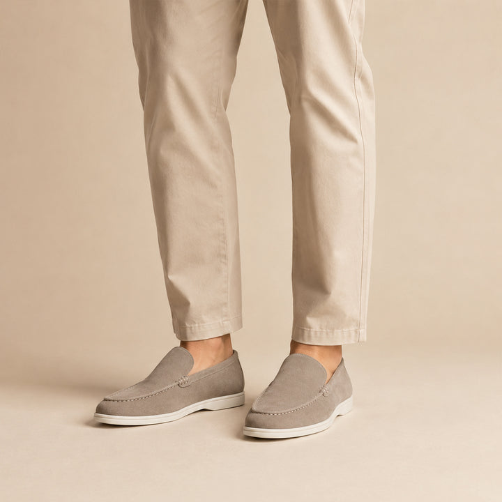 The Hepburn Men’s Casual Suede Loafers with Rubber Sole