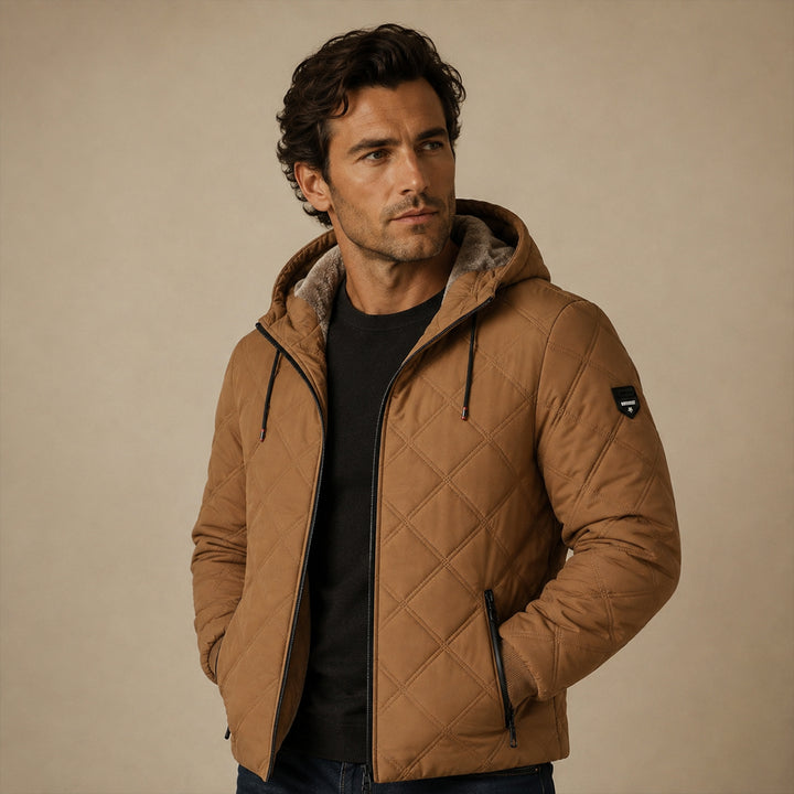 The Coatbridge Men’s Winter Quilted Puffer Jacket with Fleece Lining
