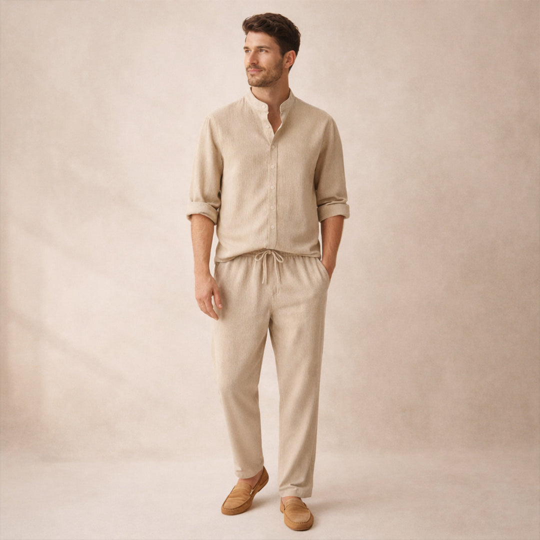 The Marble Arch  Men’s Summer Casual Set – Shirt & Pants