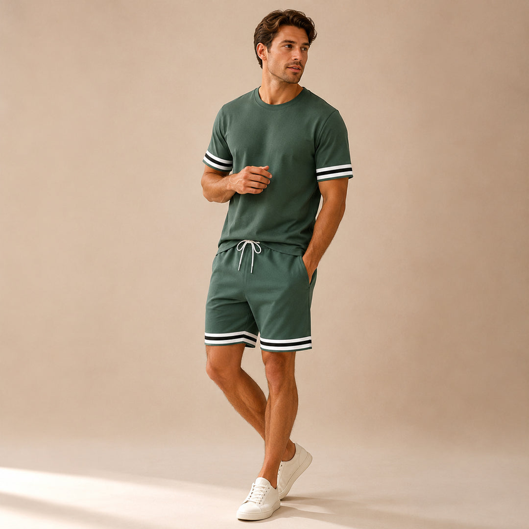 The Modena Men’s Trendy Summer Set – T Shirt and Shorts