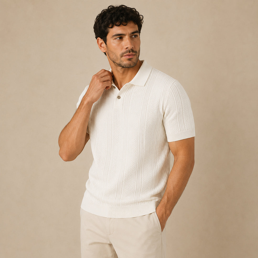 The Monopoli Men’s Breathable Business Knit Polo Shirt
