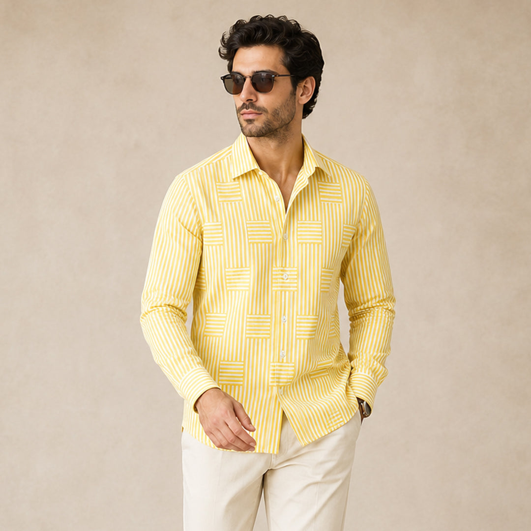 The Foxborough Men’s Casual Striped Wrinkle Resistant Shirt
