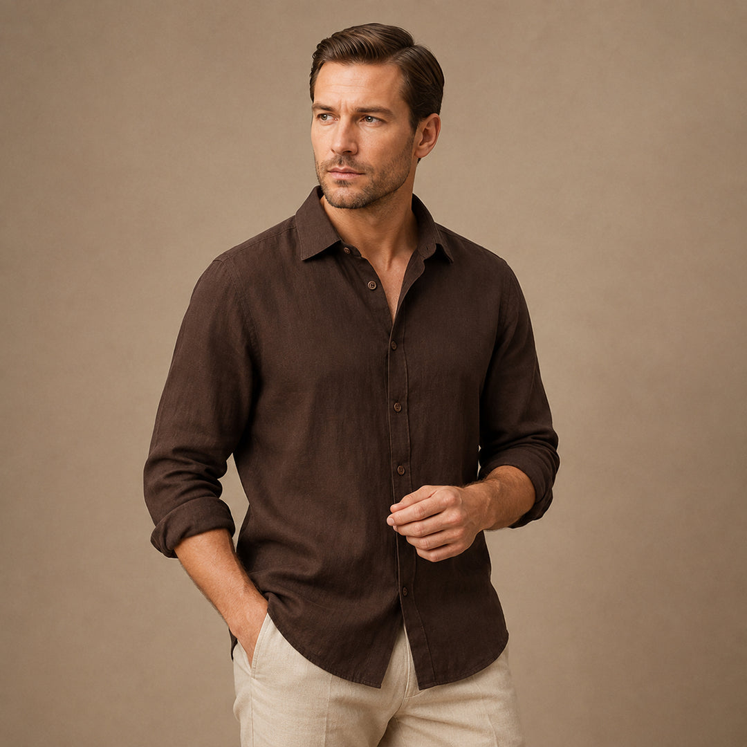 The Zurich Vintage Long Sleeve Cotton Shirt for Men