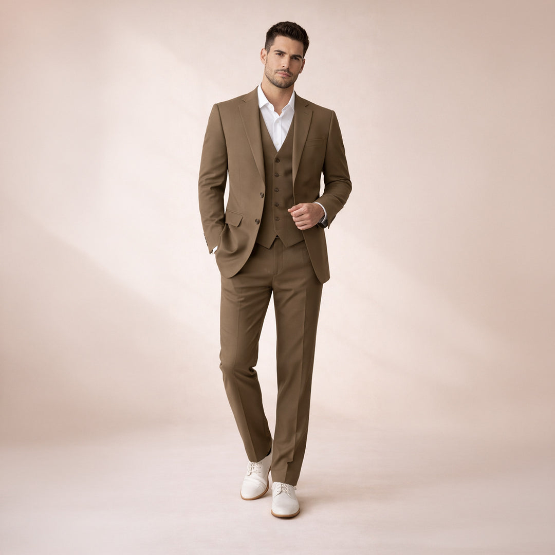 The Silverwood Men’s 3 Piece Slim Fit Suit – Elegant Blazer, Waistcoat & Pants Set