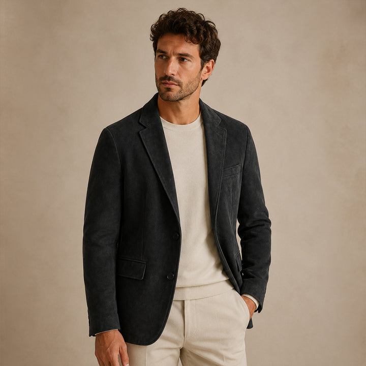 The Policoro Men’s Single Breasted Blazer with Notched Lapel
