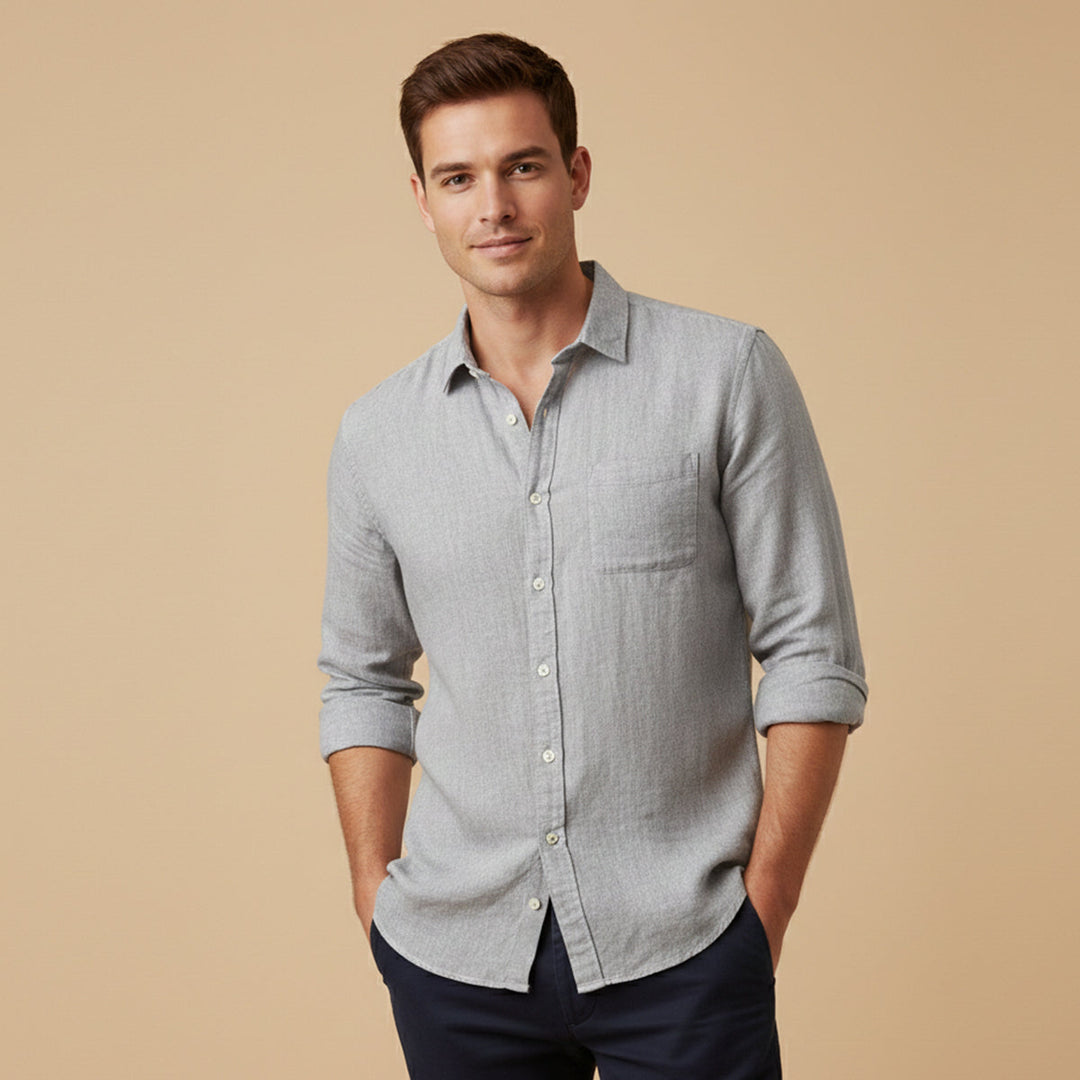 The Knightsbridge Men’s Lightweight Stand Collar Shirt