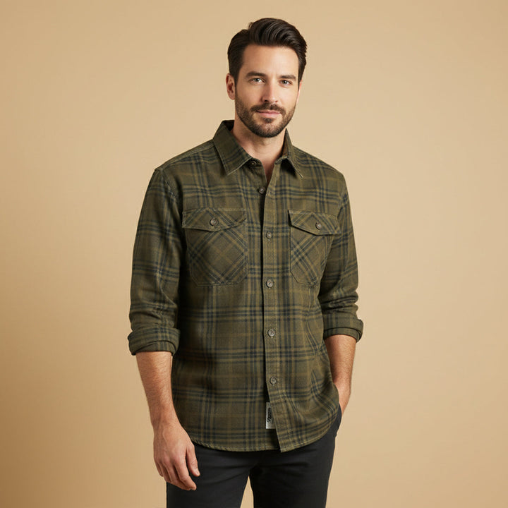 The Timbercrest Ridge Men’s Lightweight Checkered Shirt Jacket