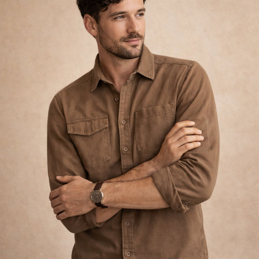 The Highwood Men’s Cotton Washed Canvas Shirt Jacket