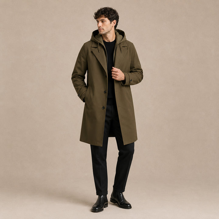 The Oldborough Men's Hooded Parka – Waterproof Warm Long Rain Coat