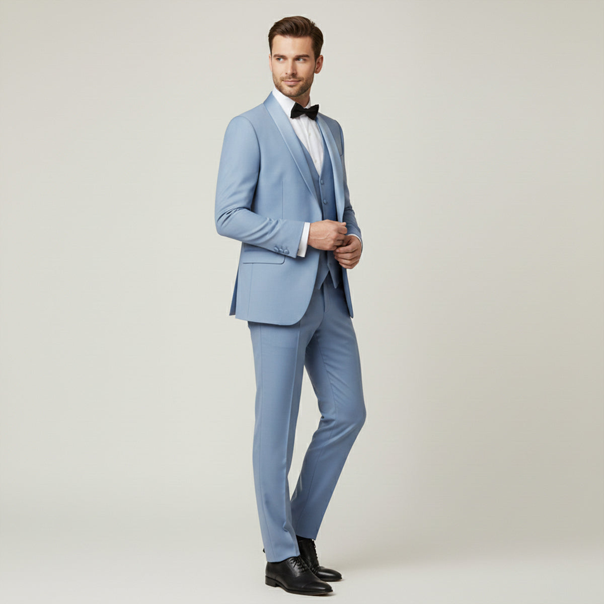 The Trebbiano Men’s 3 Piece Suit – Elegant Slim Fit Formal Tuxedo Set