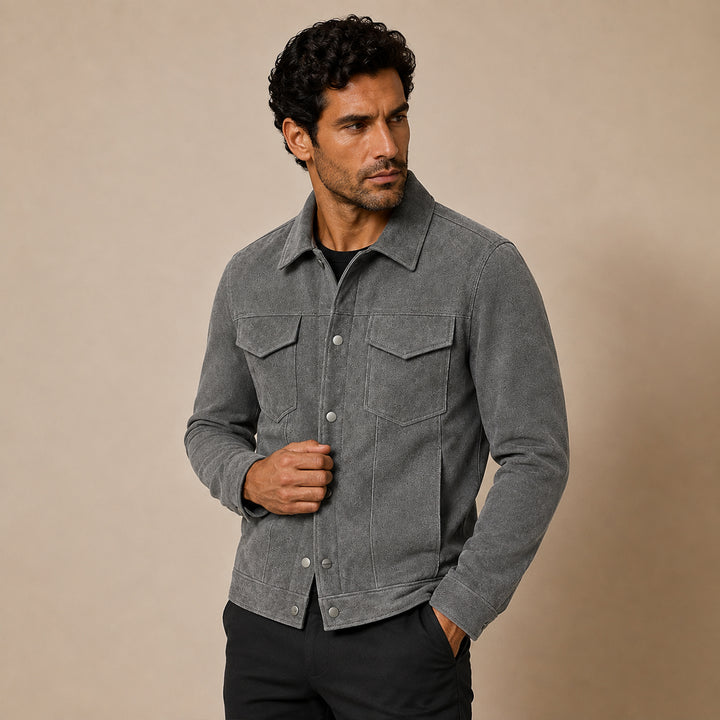 The Inverness Men’s Suede Business Casual Work Jacket