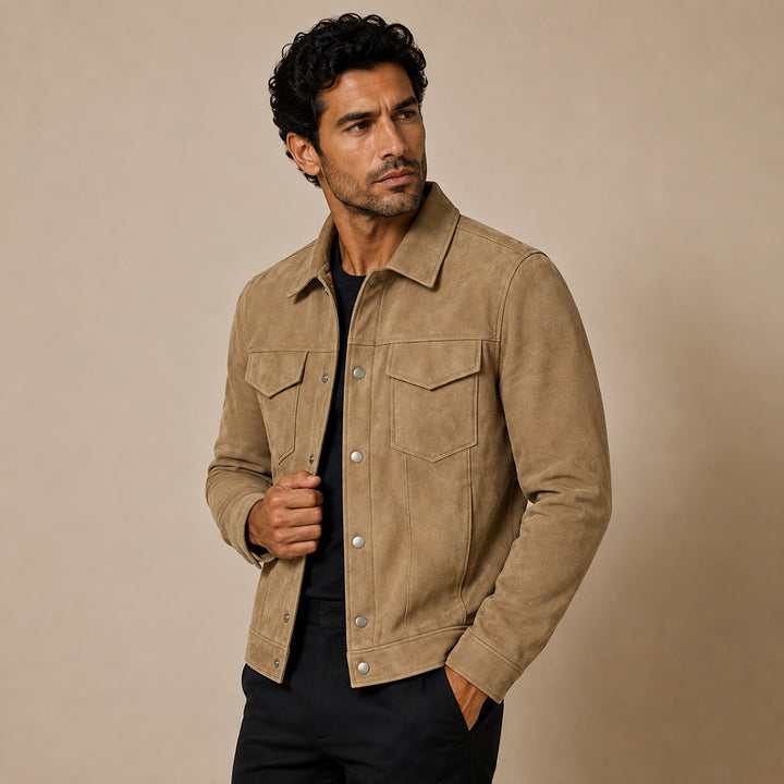 The Inverness Men’s Suede Business Casual Work Jacket