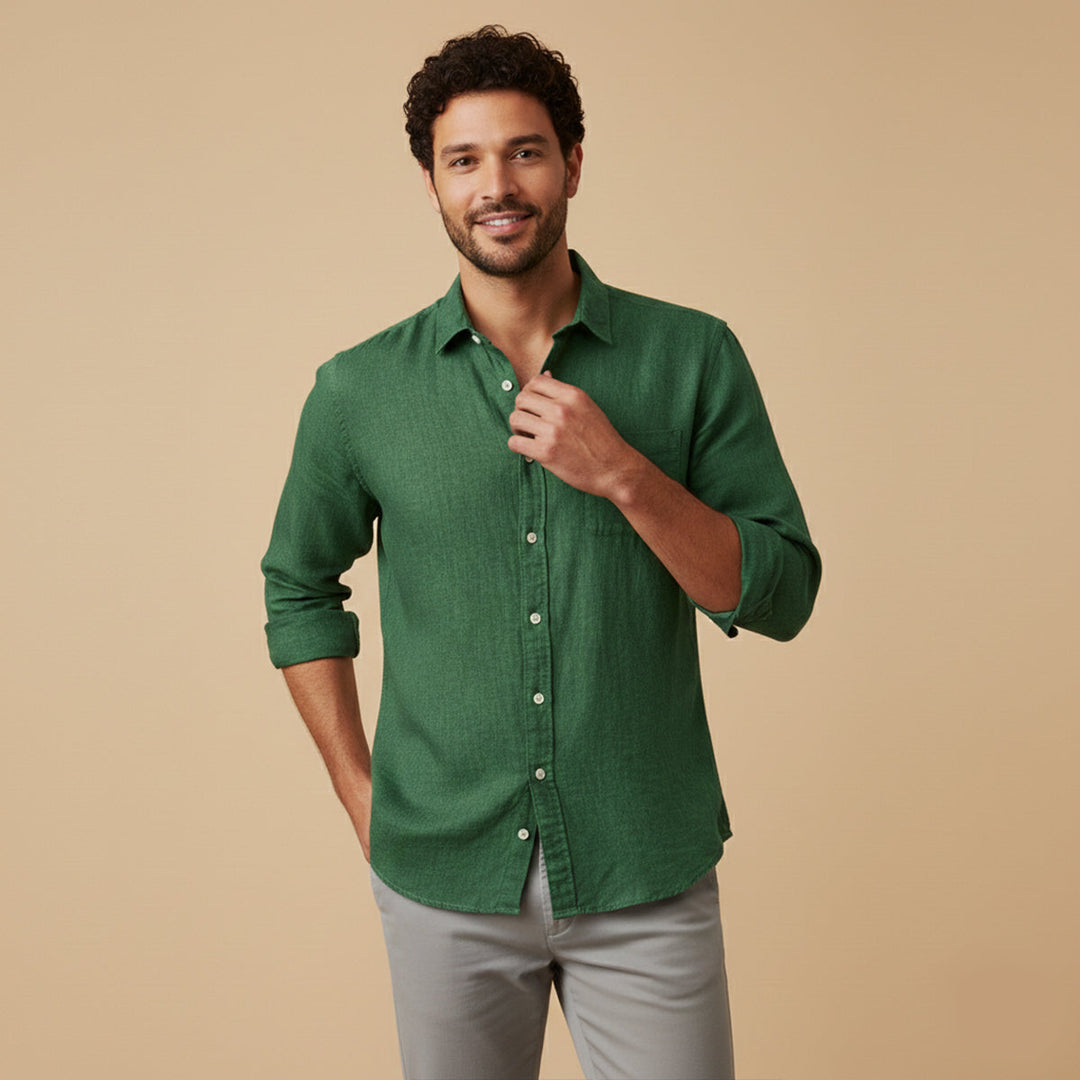 The Knightsbridge Men’s Lightweight Stand Collar Shirt