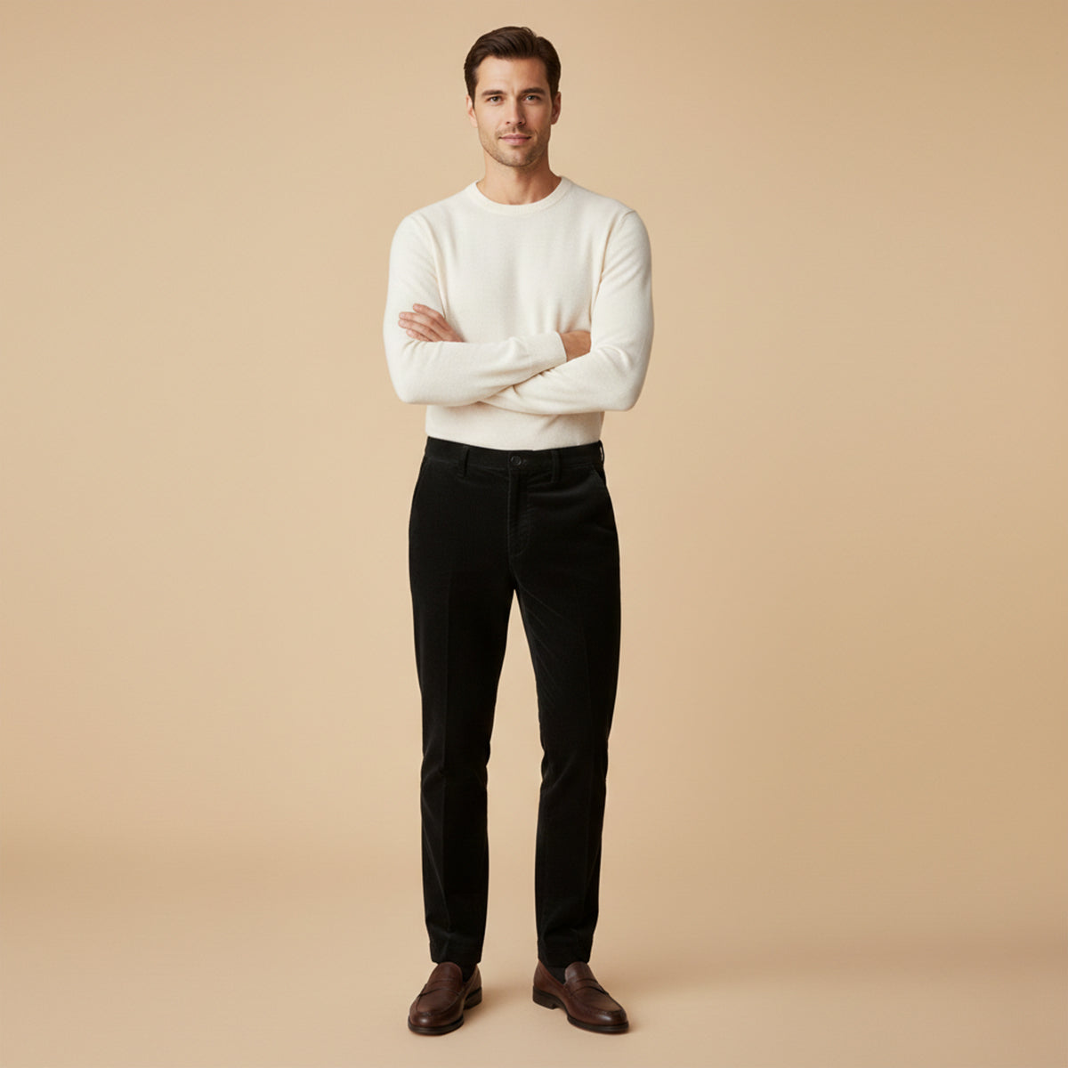 The Crestwood Lane Men’s Elastic Waist Corduroy Casual Pants