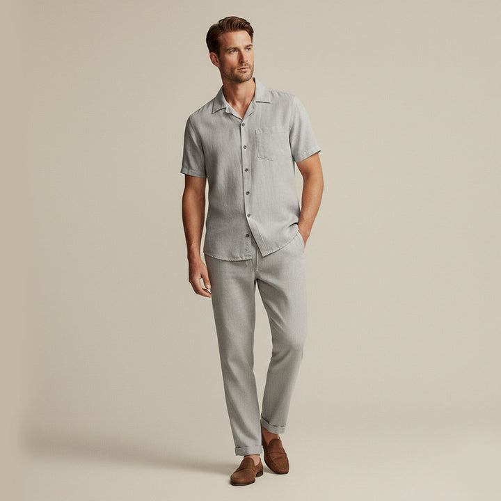 The Soho Men’s Lightweight Linen Beach Set – Shirt & Pants