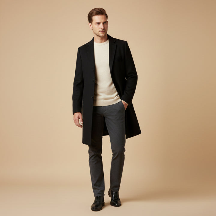 The Ascot Men's Elegant Long Winter Smart Coat