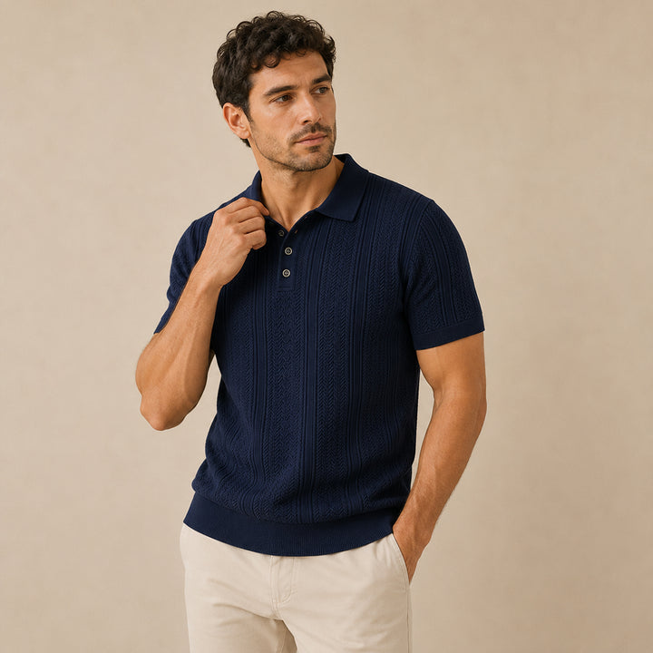 The Monopoli Men’s Breathable Business Knit Polo Shirt
