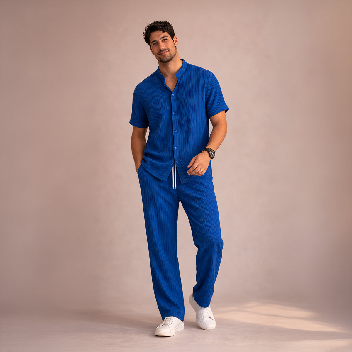 The Pinewater Men’s Linen Summer Trendy Set – Shirt & Pants