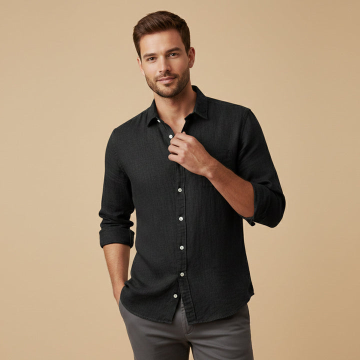 The Knightsbridge Men’s Lightweight Stand Collar Shirt