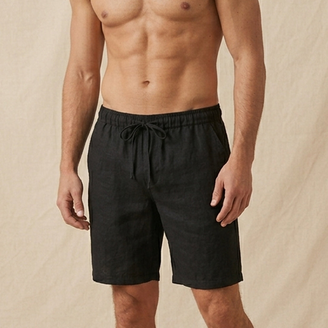 The Glenlake Men’s Lightweight Linen Beach Shorts