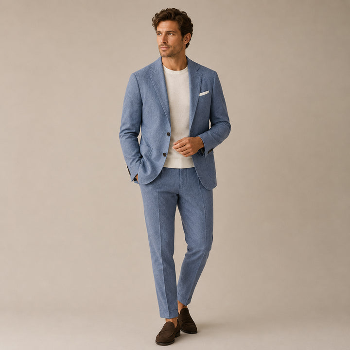 The Sheffield Men’s Slim Fit Set – Two Piece Business Wedding Suit