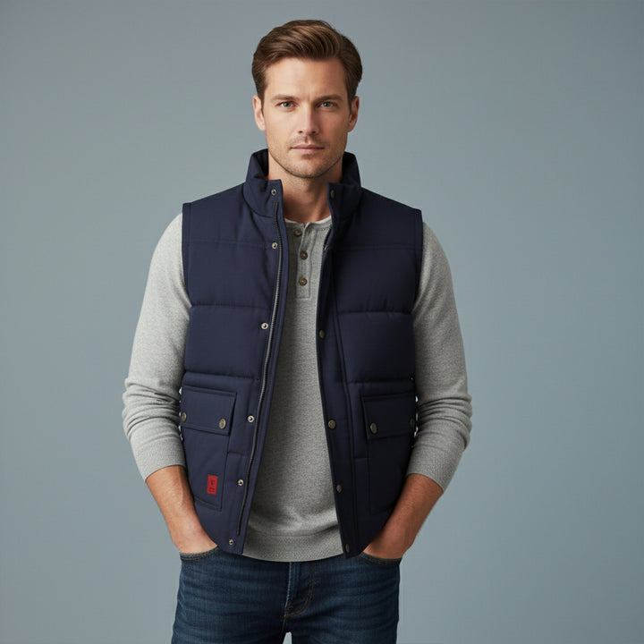The Aspen Men's Warm Modern Fleece Lined Winter Vest