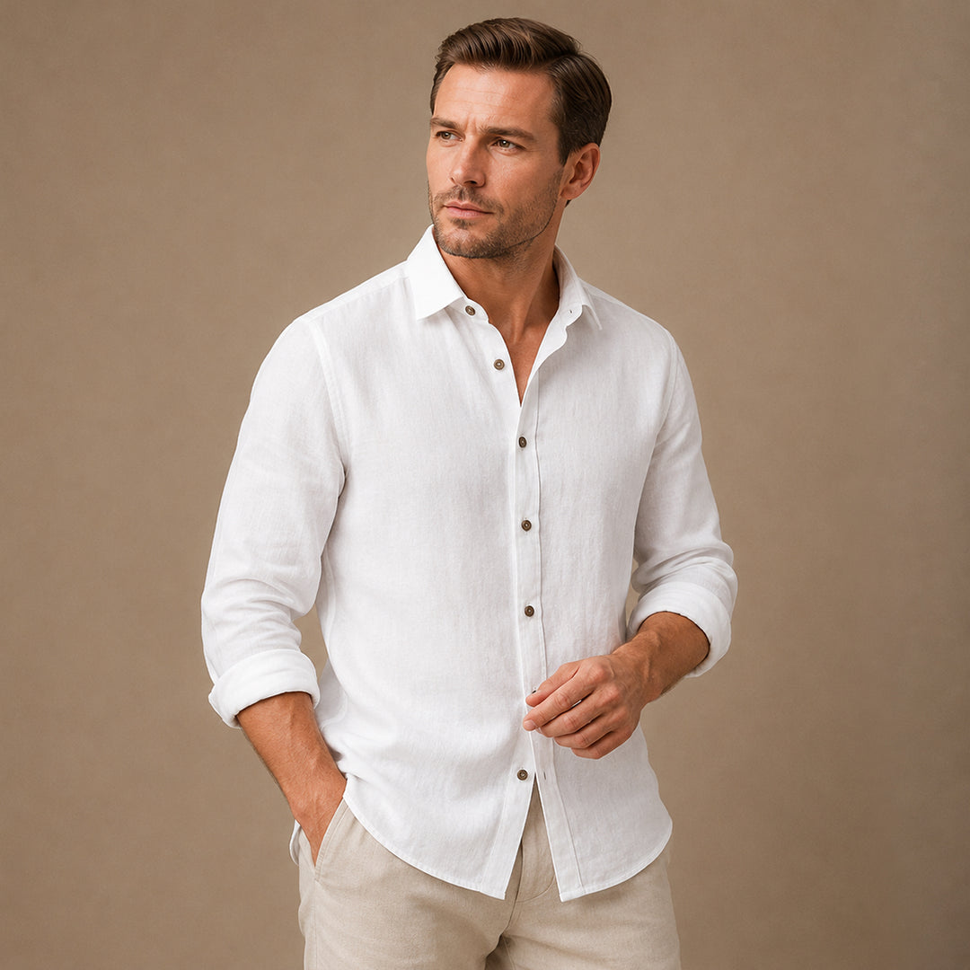 The Zurich Vintage Long Sleeve Cotton Shirt for Men