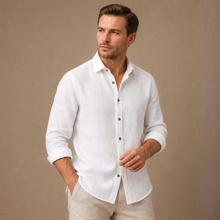 The Zurich Vintage Long Sleeve Cotton Shirt for Men