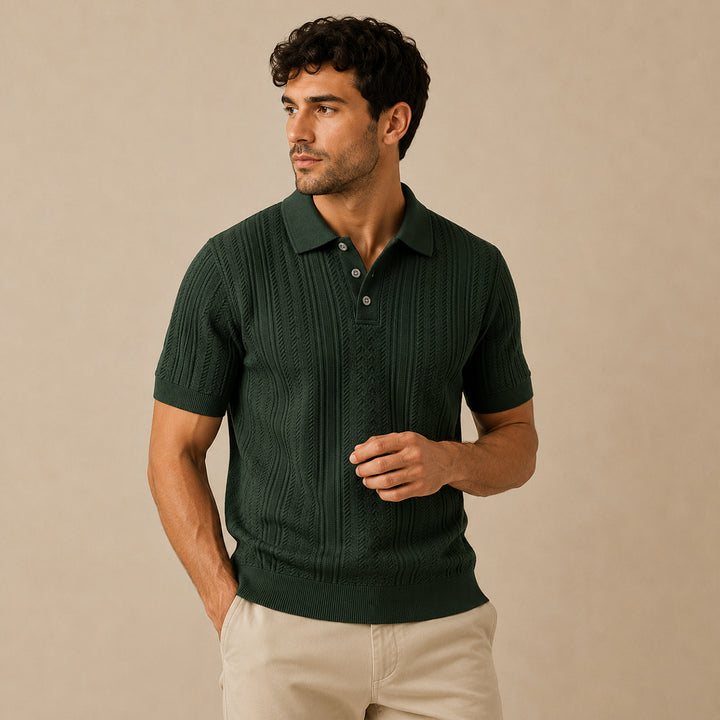 The Monopoli Men’s Breathable Business Knit Polo Shirt