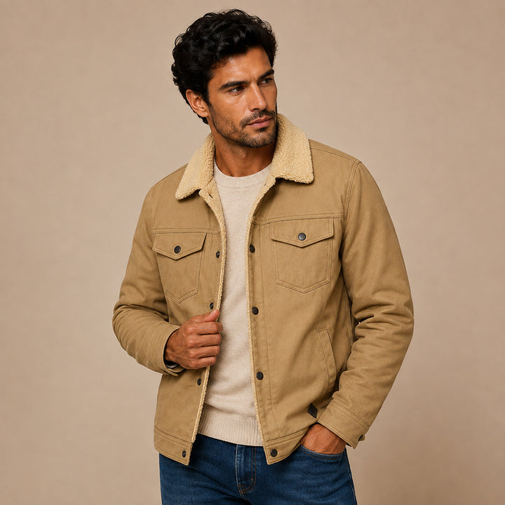 The Vancouver Men's Fleece Lined Outdoor Jacket - Modern & Warm