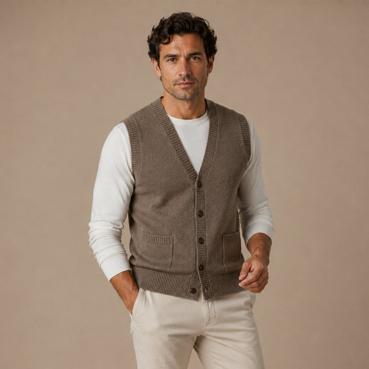 Men’s Smart Casual Button Front Knit Vest