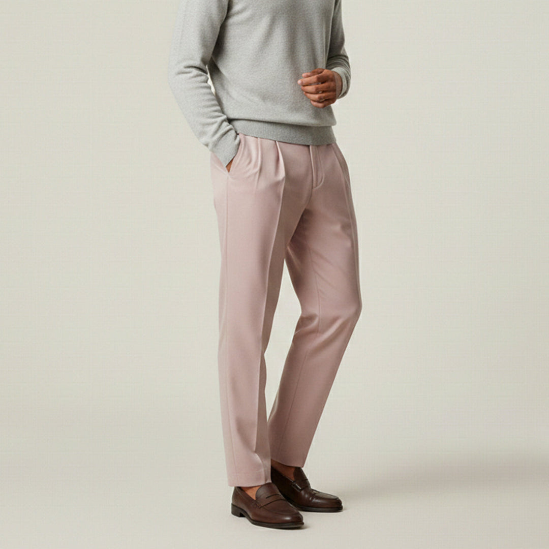 The Bologna Men’s Loose Fit Lightweight Linen Summer Pants