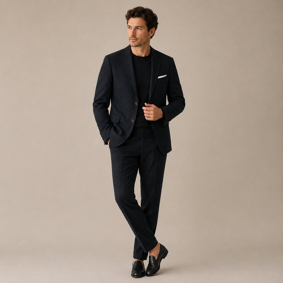 The Sheffield Men’s Slim Fit Set – Two Piece Business Wedding Suit