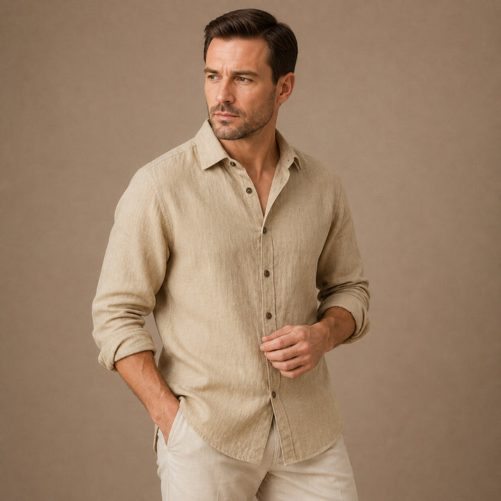 The Zurich Vintage Long Sleeve Cotton Shirt for Men