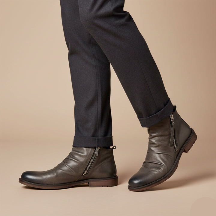 The Rue Honoré Men’s Faux Leather Boots - Luxury Shoes