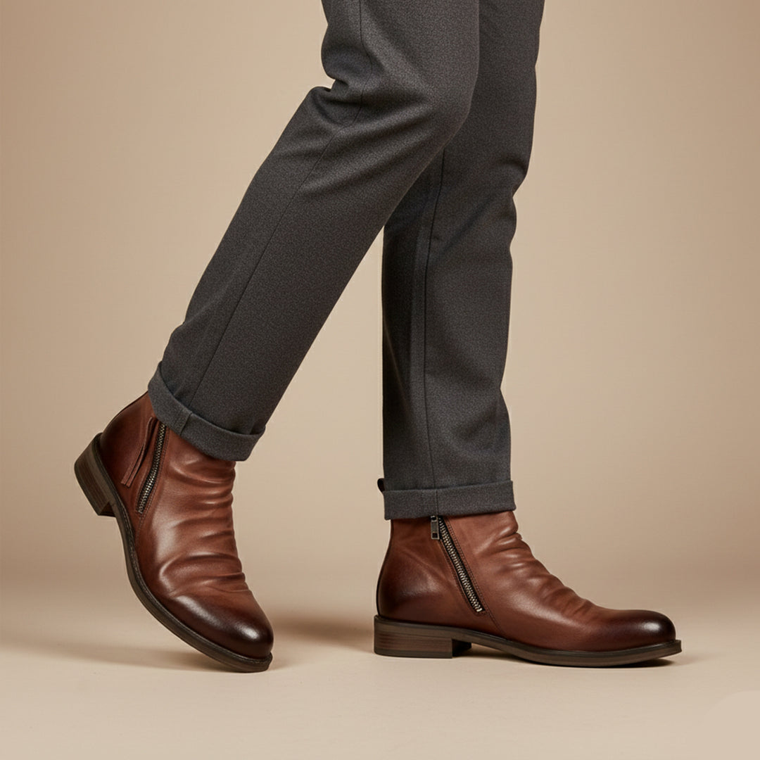 The Rue Honoré Men’s Faux Leather Boots - Luxury Shoes