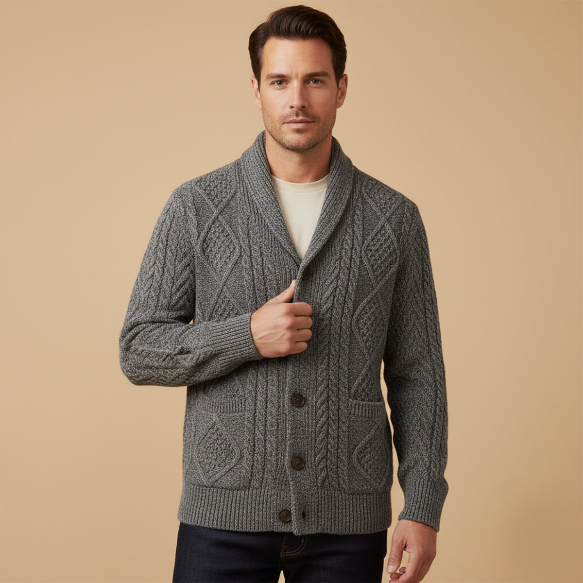 The Manchester 100% Cashmere Cardigan for Men