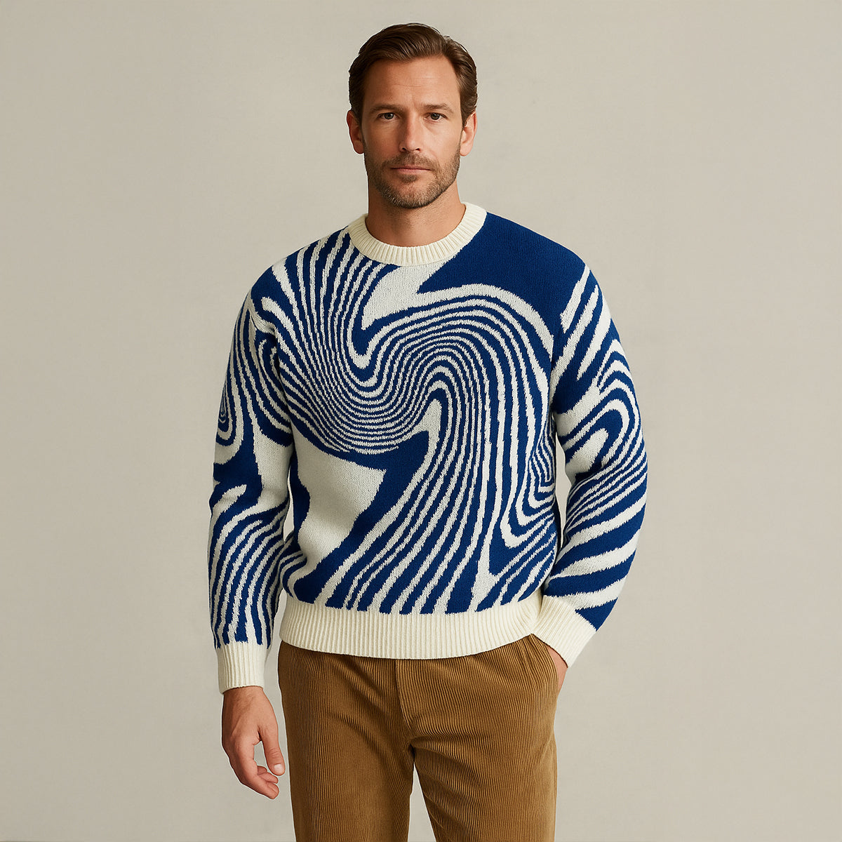 The Paris Men's Merino Wool Sweater - Premium Jacquard Knit